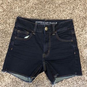 American Eagle denim shorts with raw edge